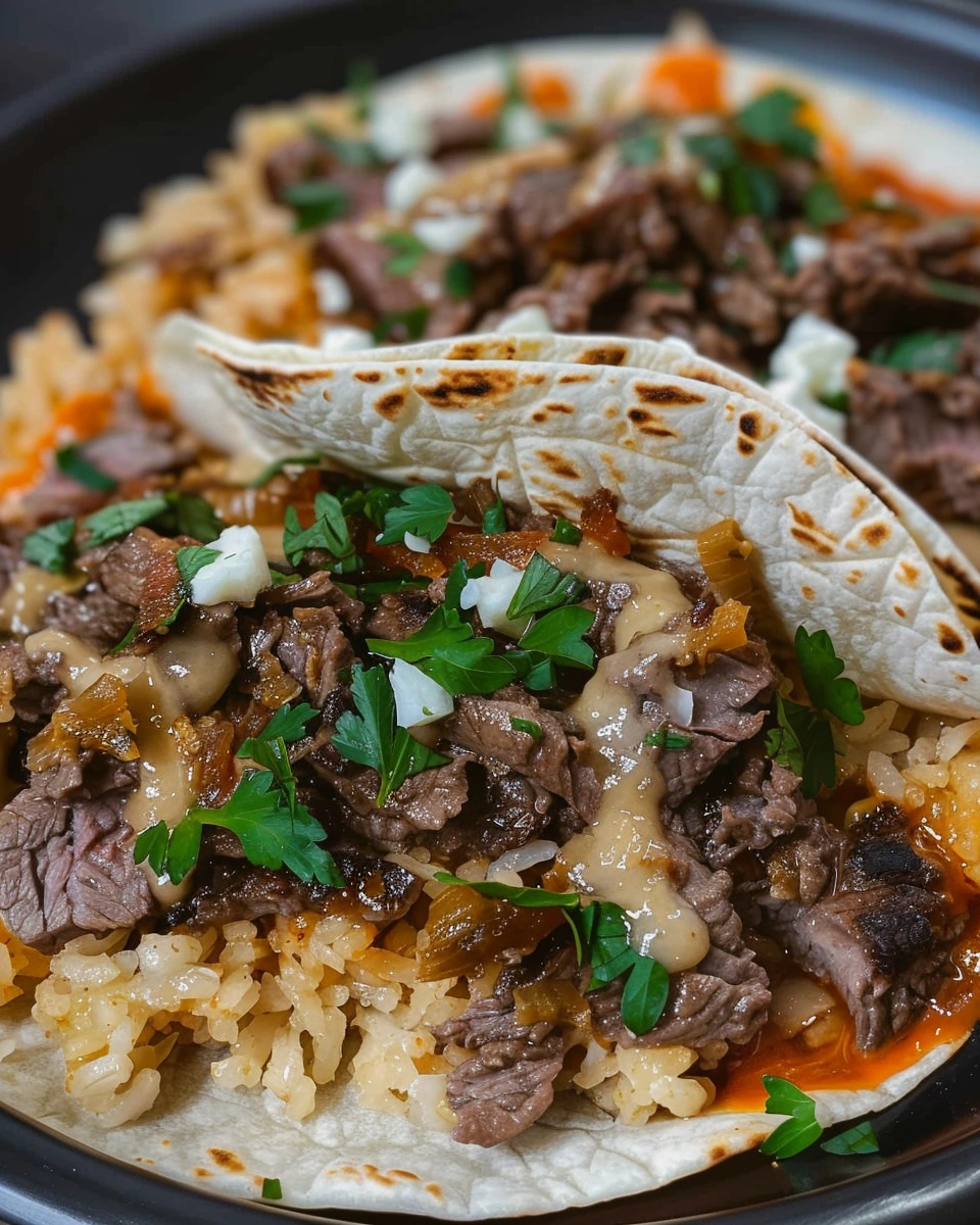 Steak Cheese and Rice
