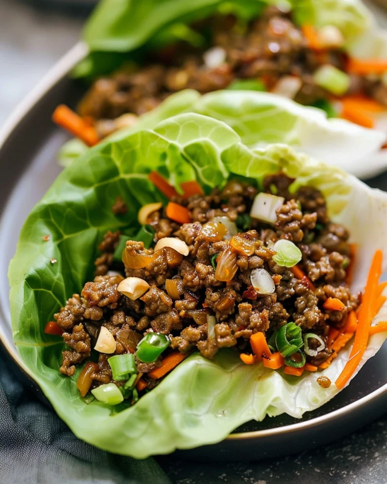 Asian-Style Ground Beef Lettuce Wraps