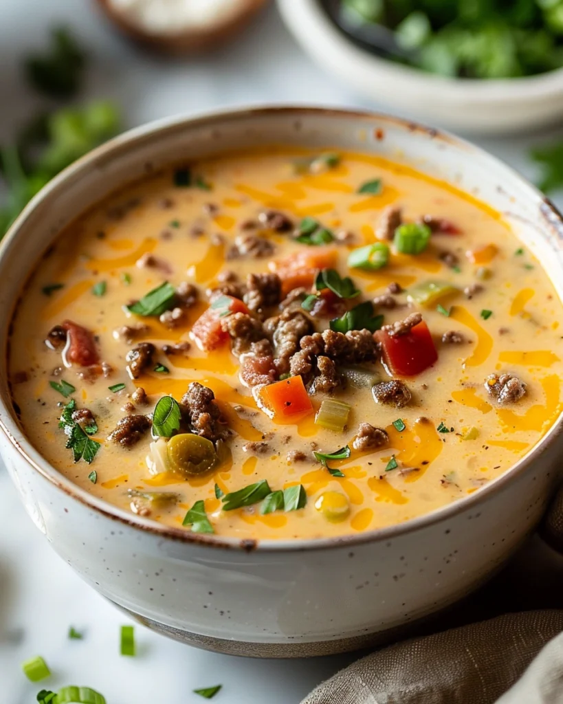 Cheeseburger Soup