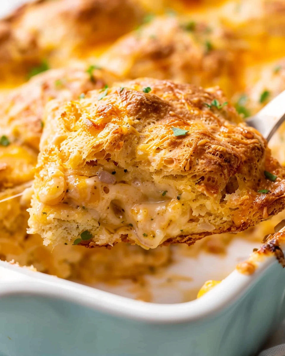 Cheesy Biscuit Breakfast Casserole