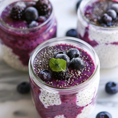 Blueberry Coconut Chia Seed Pudding