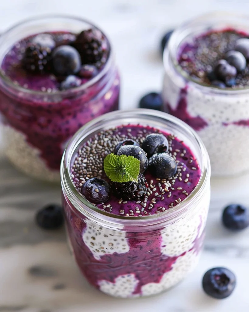 Blueberry Coconut Chia Seed Pudding
