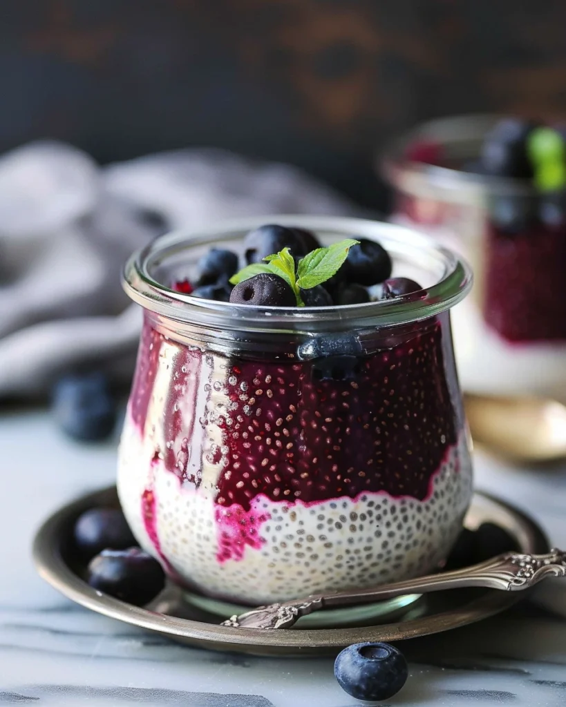 Blueberry Coconut Chia Seed Pudding