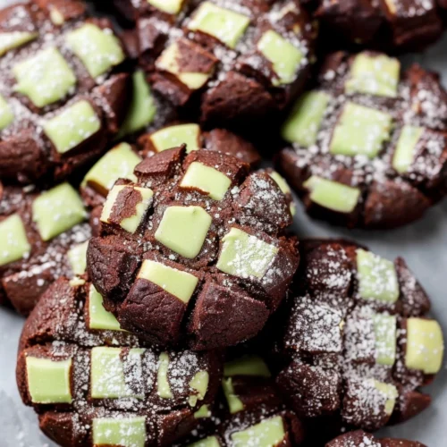 Mint Chocolate Checkerboard Cookies