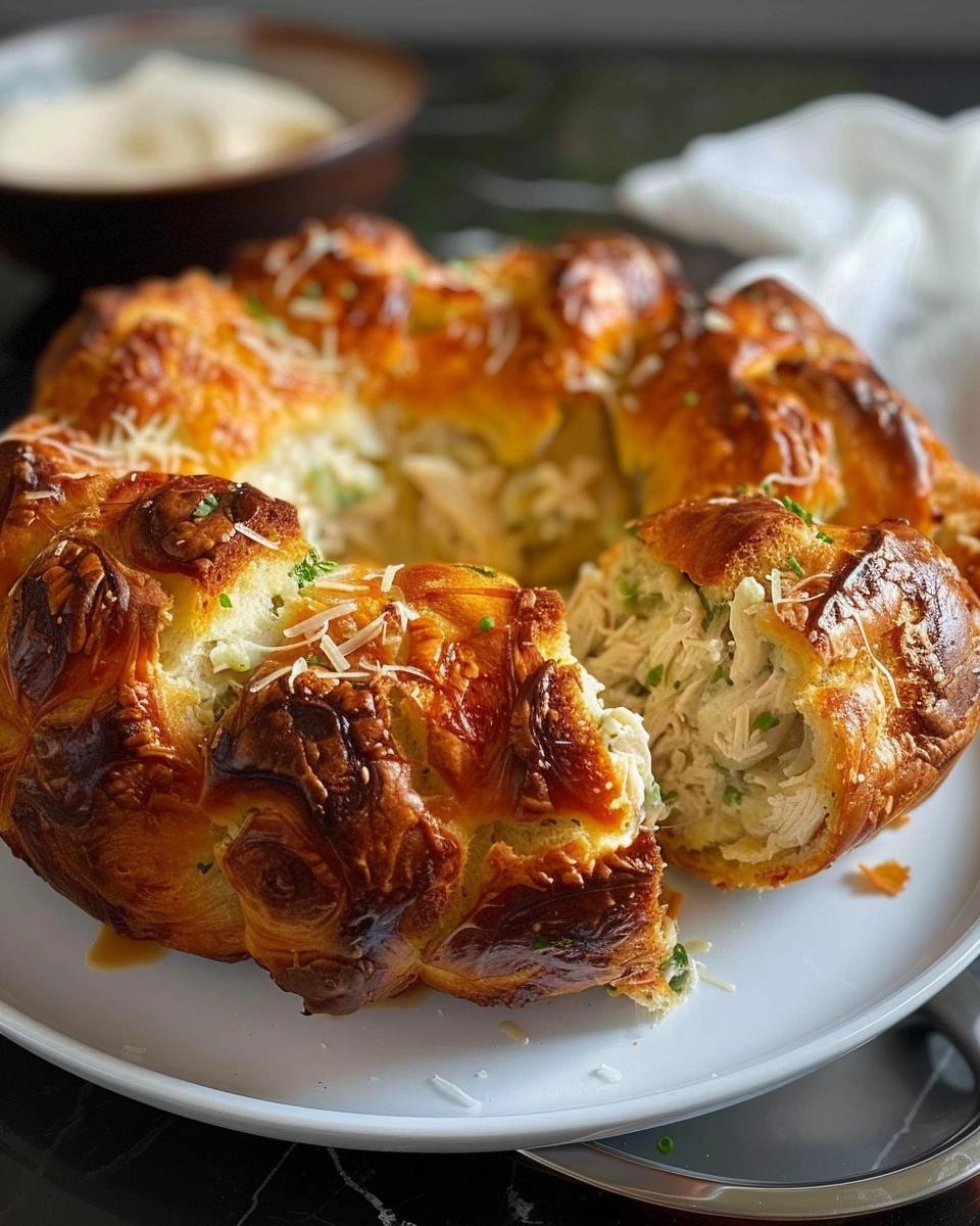 Chicken Alfredo Monkey Bread