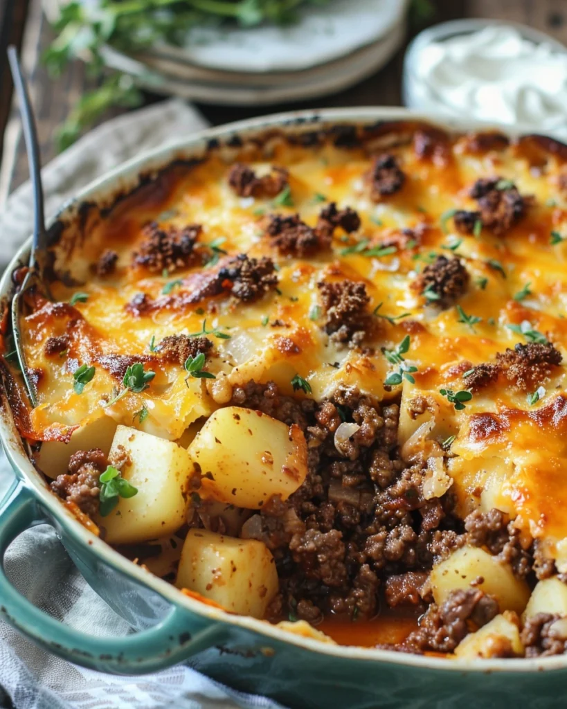 Hobo Casserole Rustic Ground Beef and Potato Bake