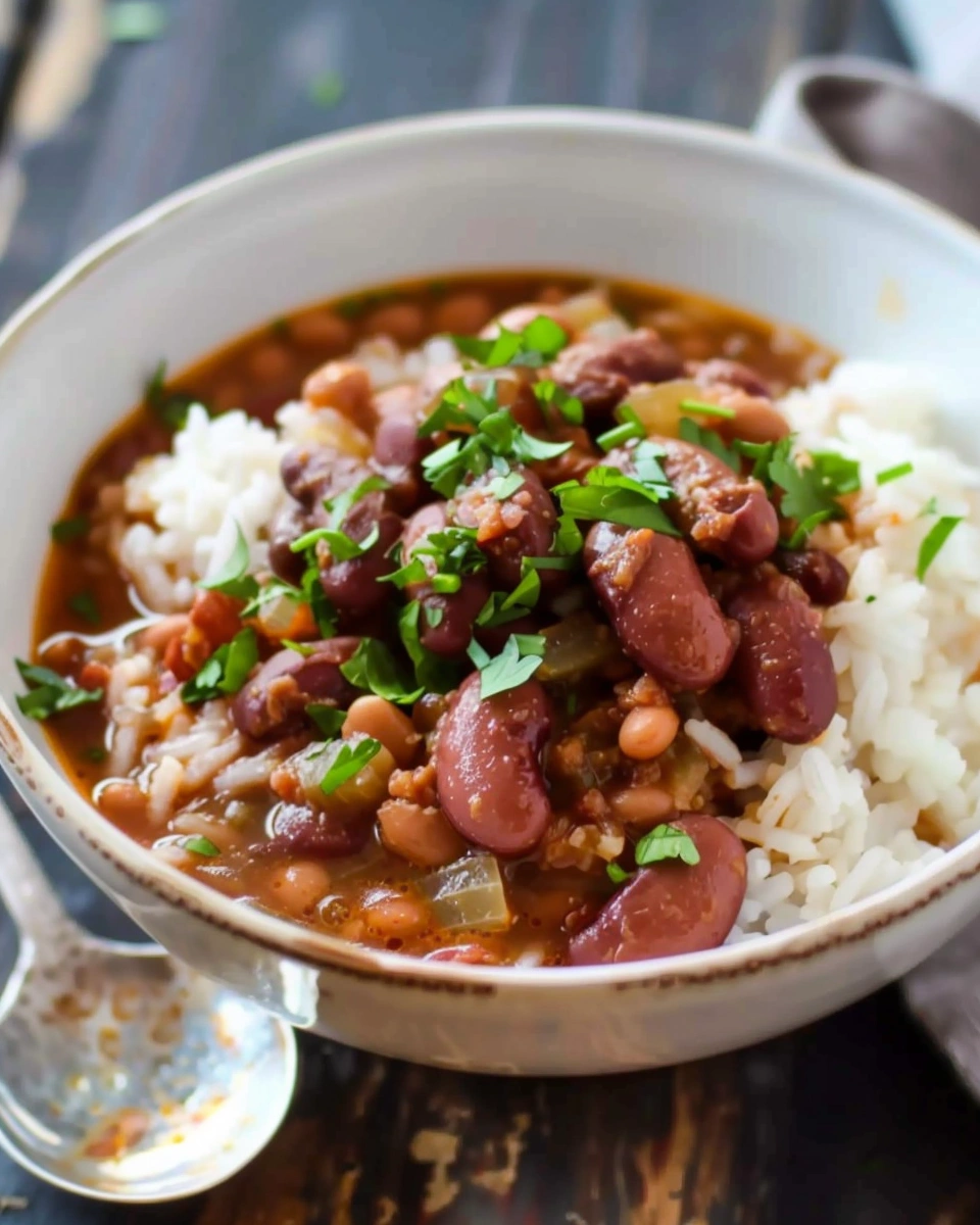 Red Beans and Rice in the Slow Cooker