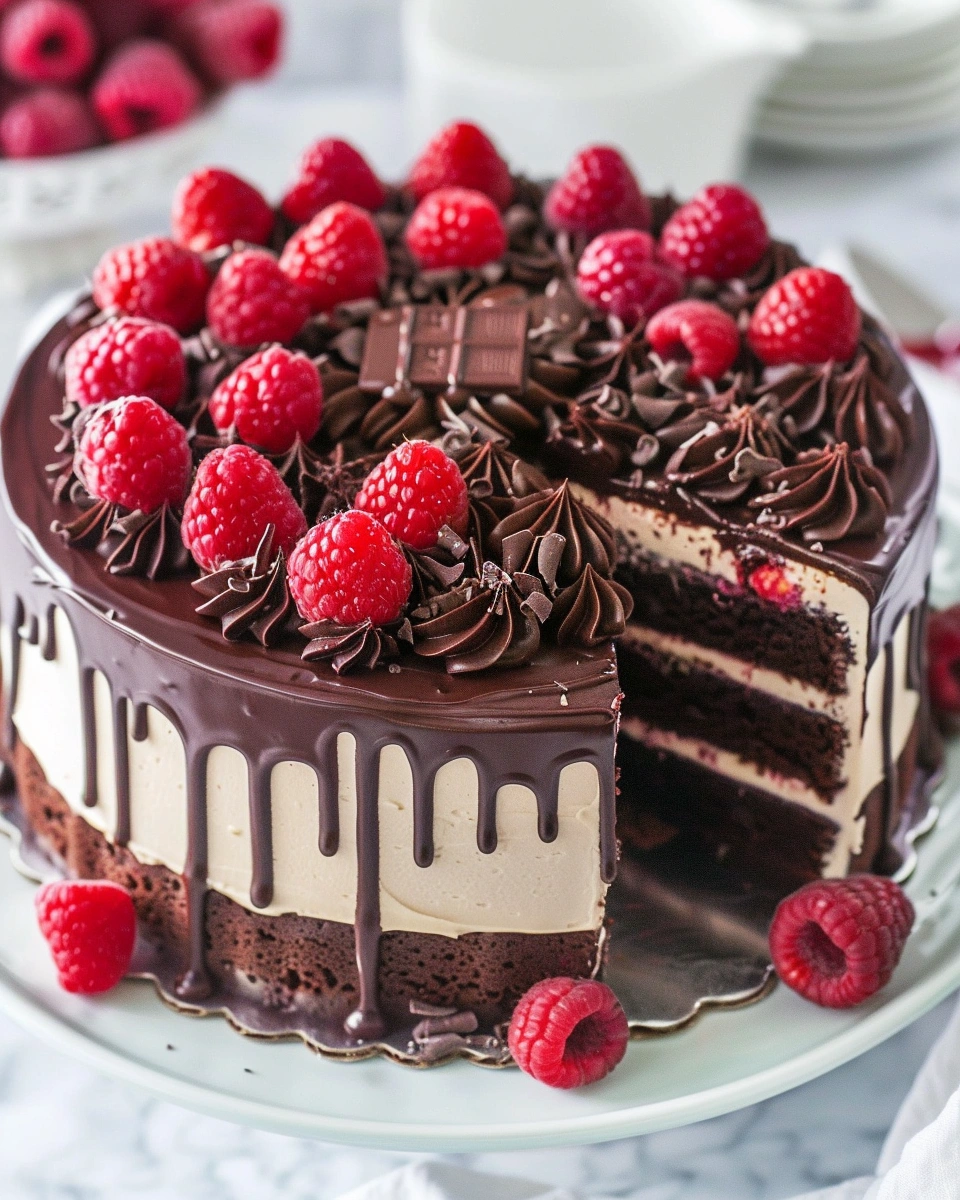 Chocolate Raspberry Layer Cake