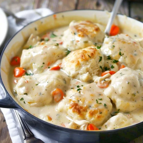 Chicken and Dumplings with Biscuits