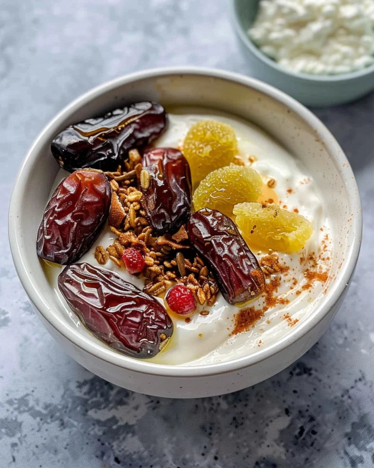 Warm Date Yogurt Bowl