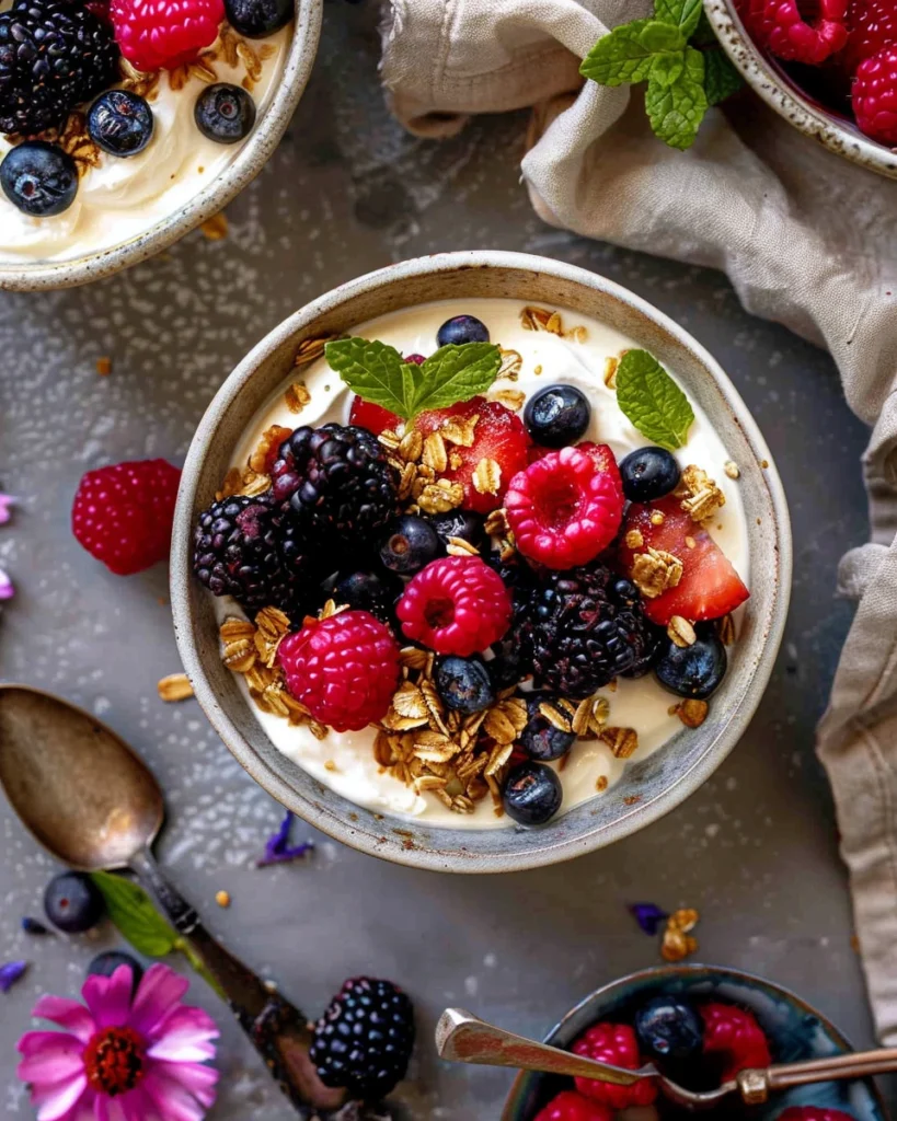 Greek Yogurt Bowls with Berries
