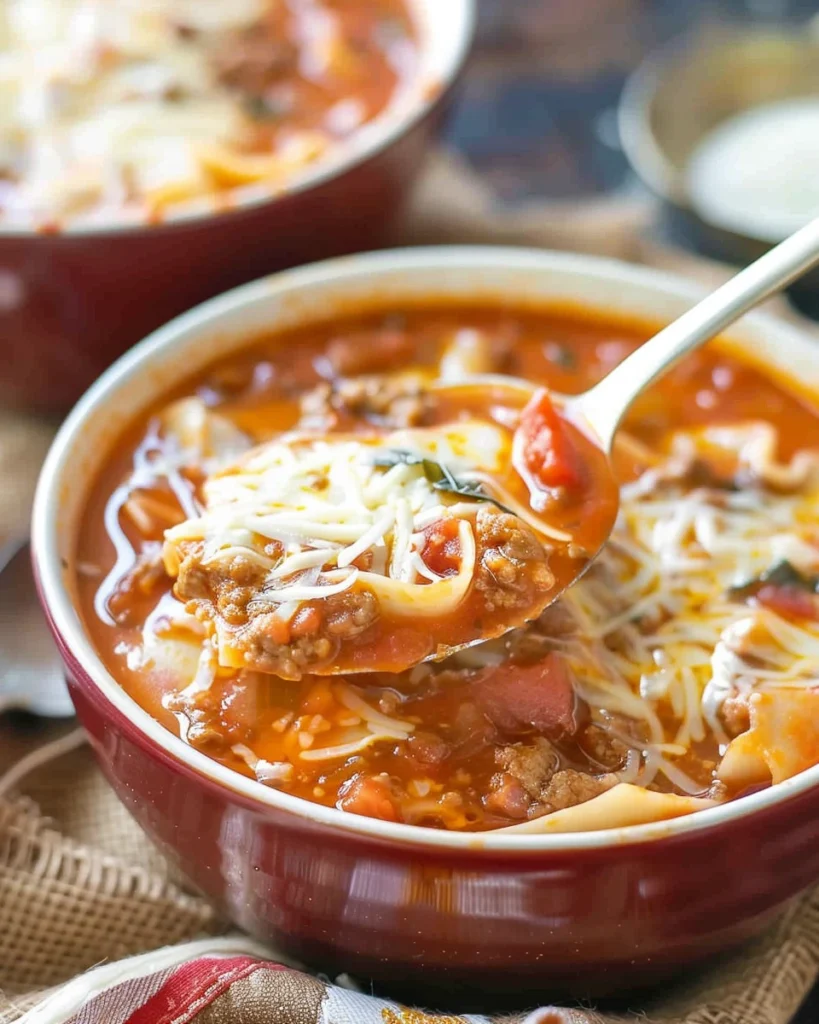 One Pot Lasagna Soup