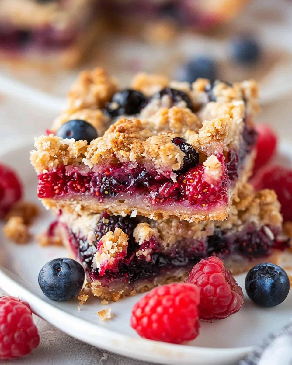 Mixed Berry Crumble Bars