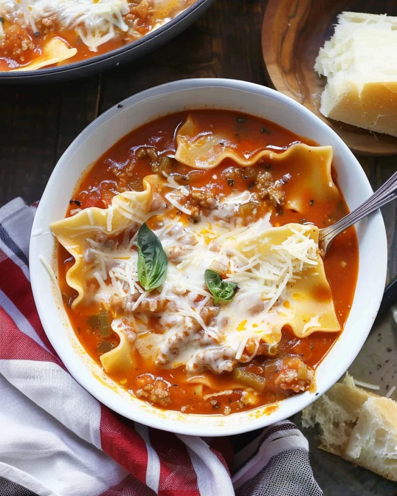 One Pot Lasagna Soup