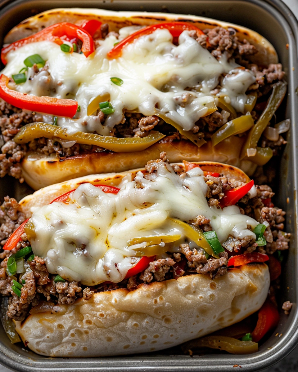 Ground Beef Philly Cheesesteak Meal Prep