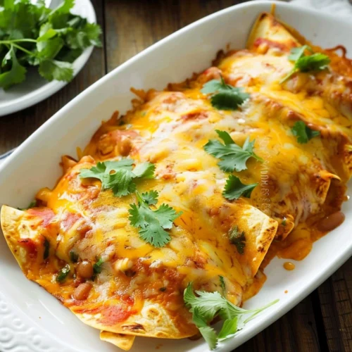 Bean and Cheese Enchiladas