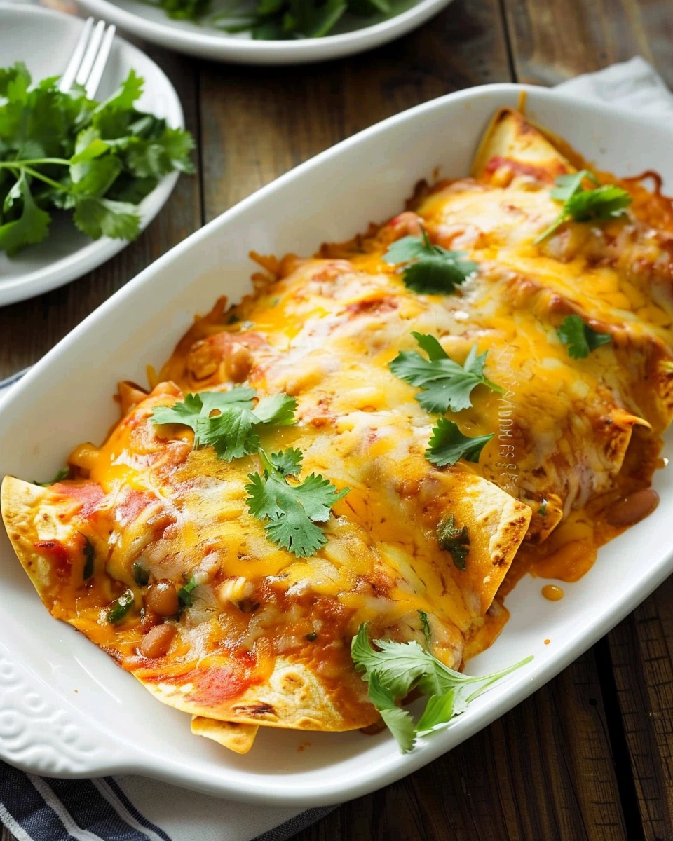 Bean and Cheese Enchiladas