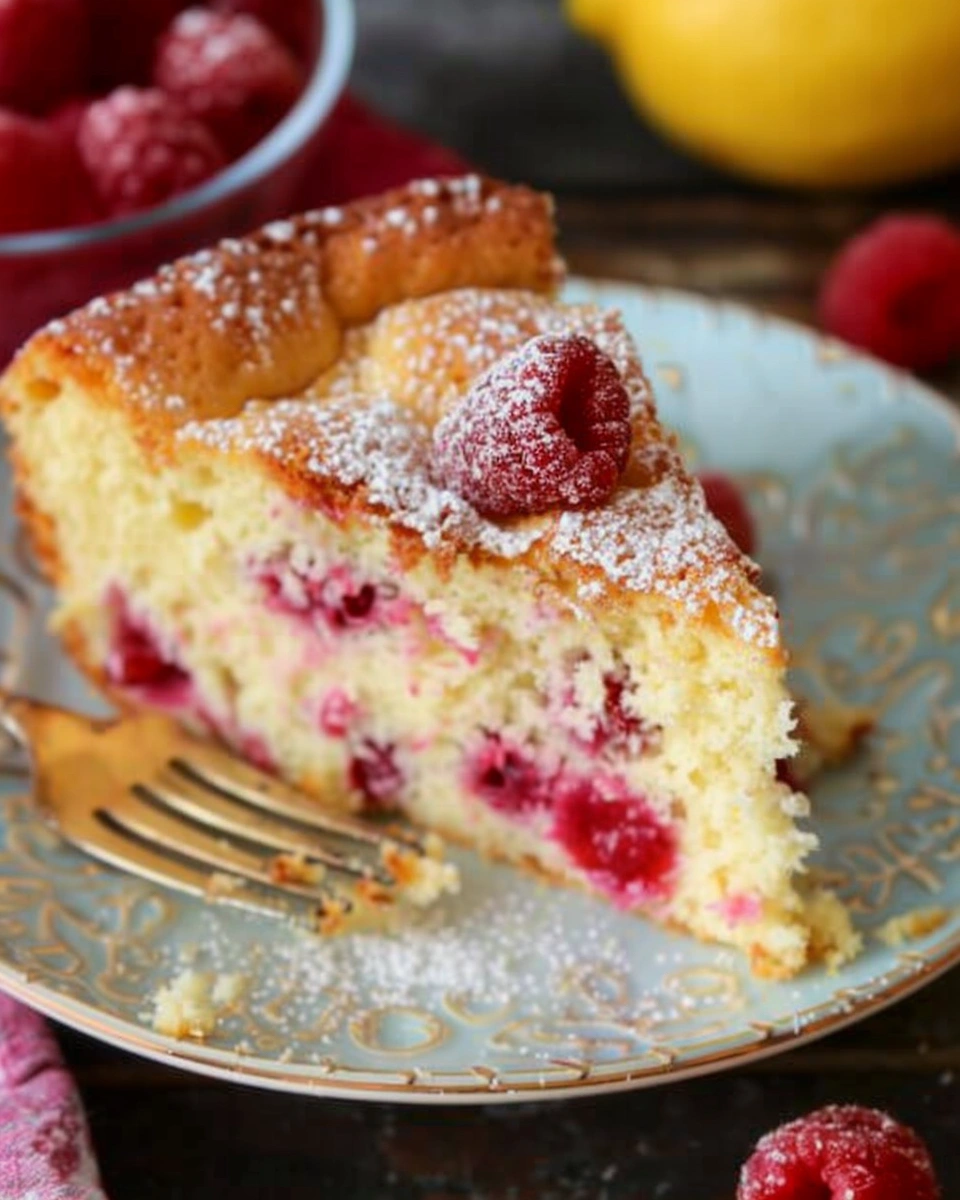 Lemon Raspberry Ricotta Cake