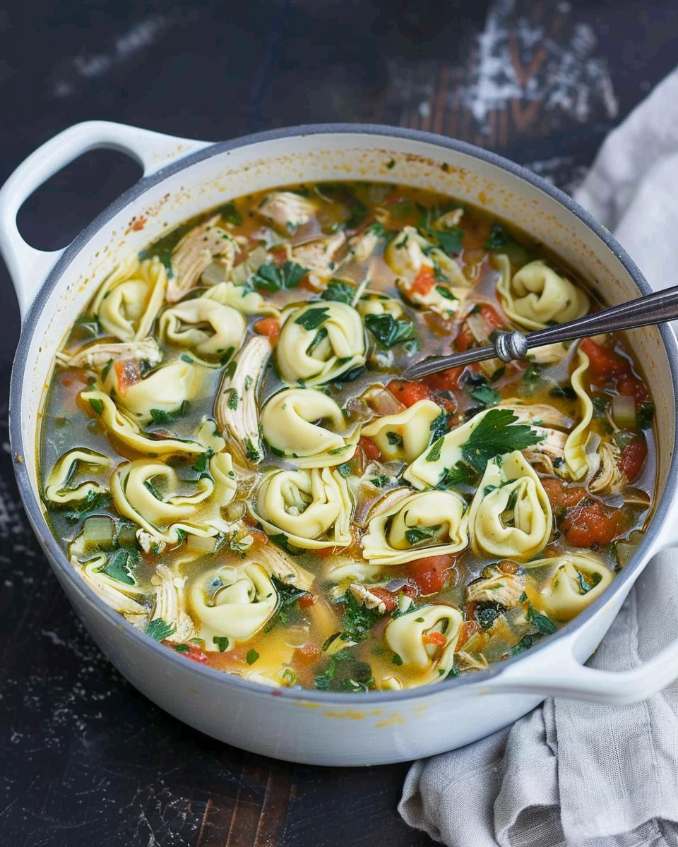 Rotisserie Chicken Tortellini Soup