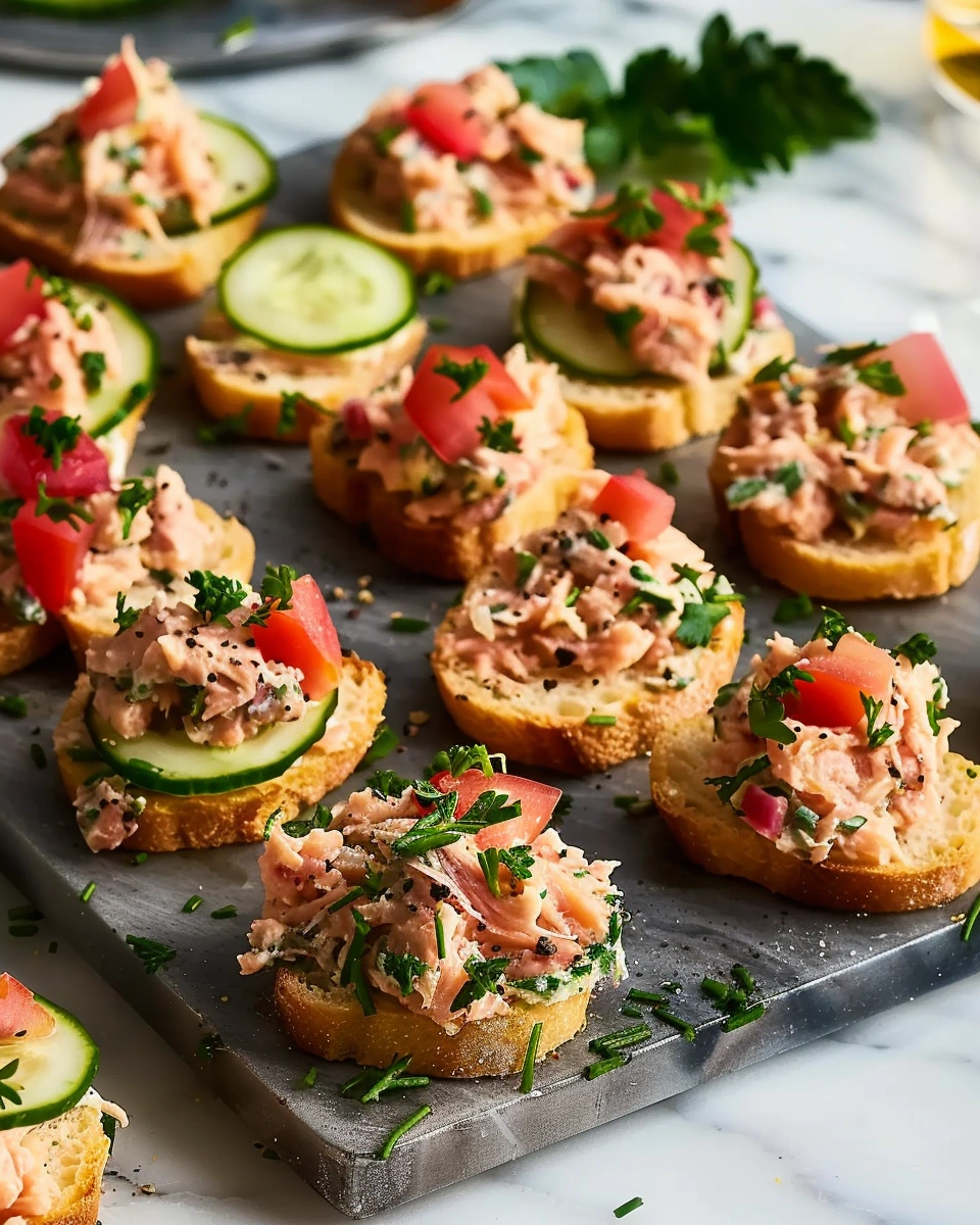 Smoked Tuna Spread Canapés
