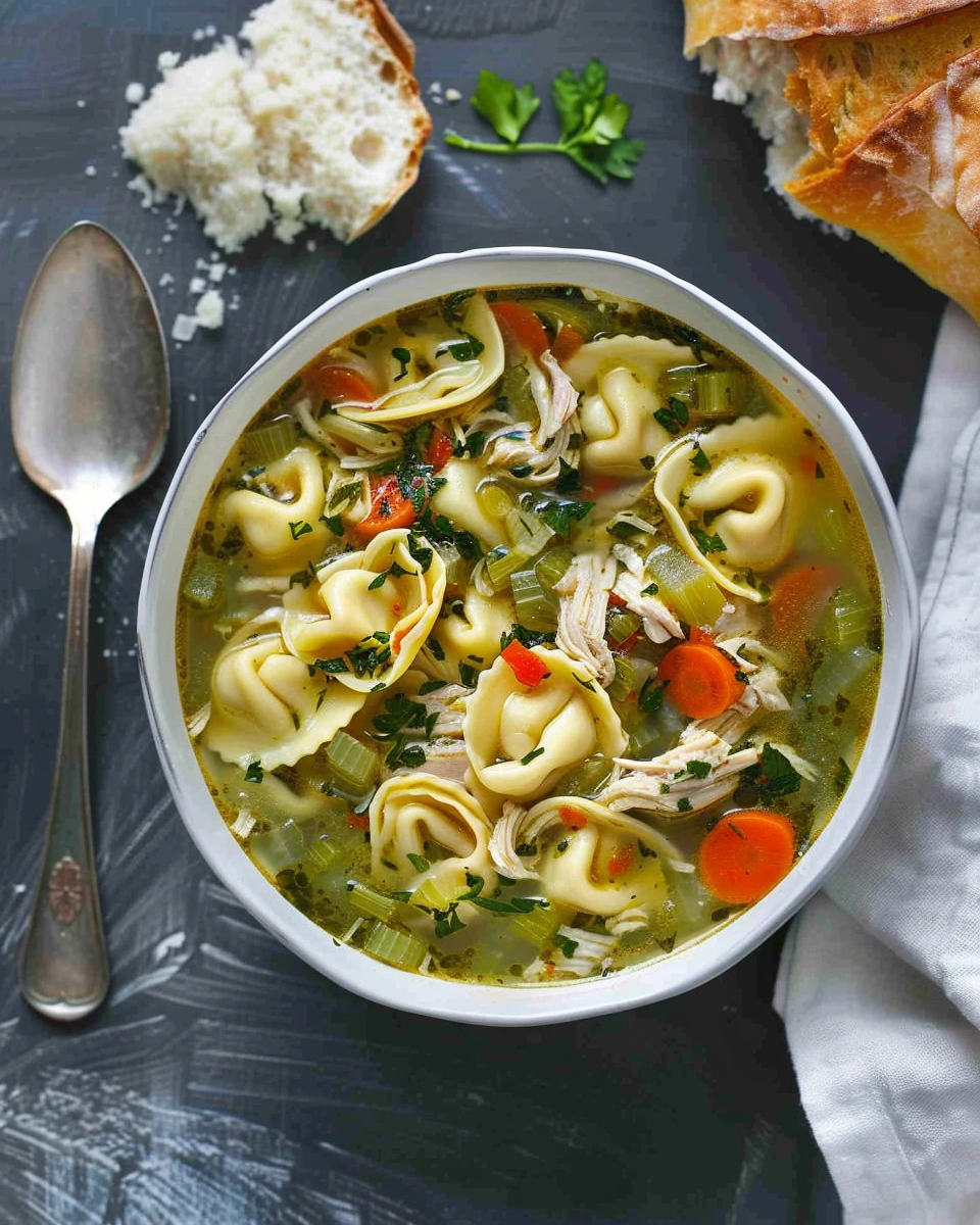 Rotisserie Chicken Tortellini Soup