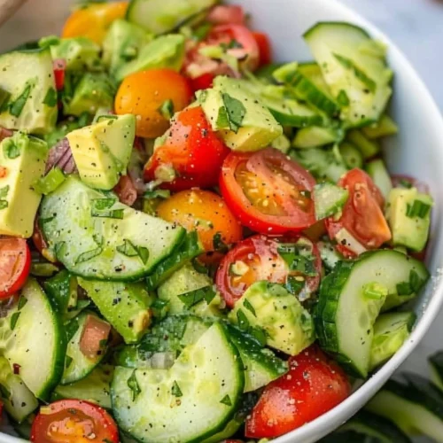 Cucumber Tomato Avocado Salad