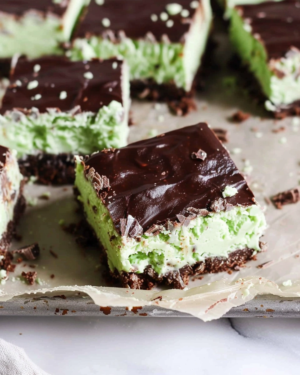 No-Bake Grasshopper Bars