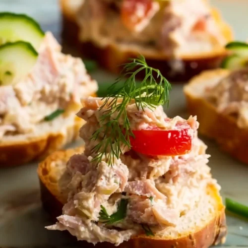 Smoked Tuna Spread Canapés