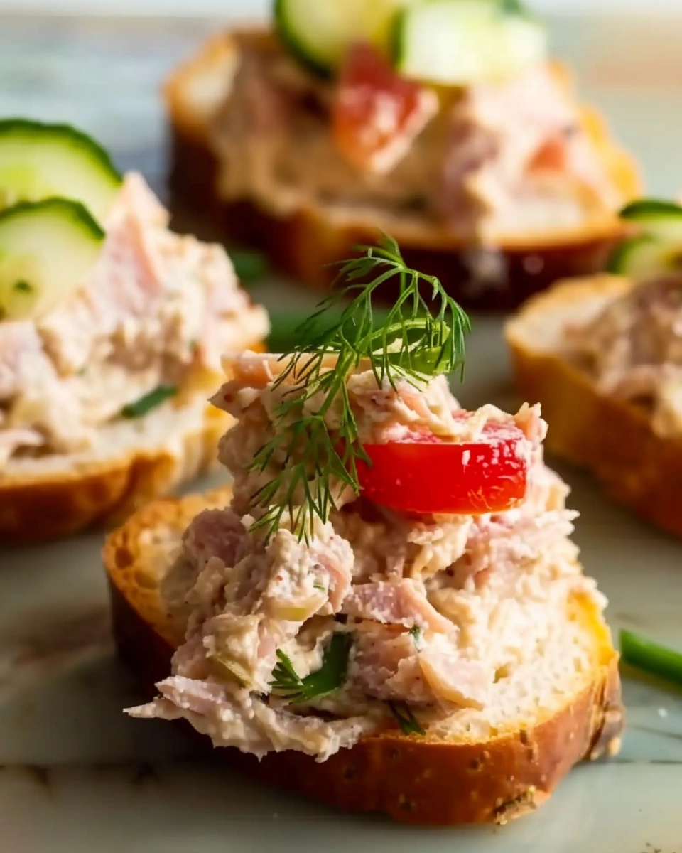 Smoked Tuna Spread Canapés