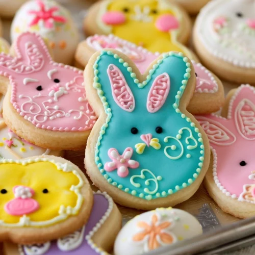 Spring Bunny Cut Out Sugar Cookies