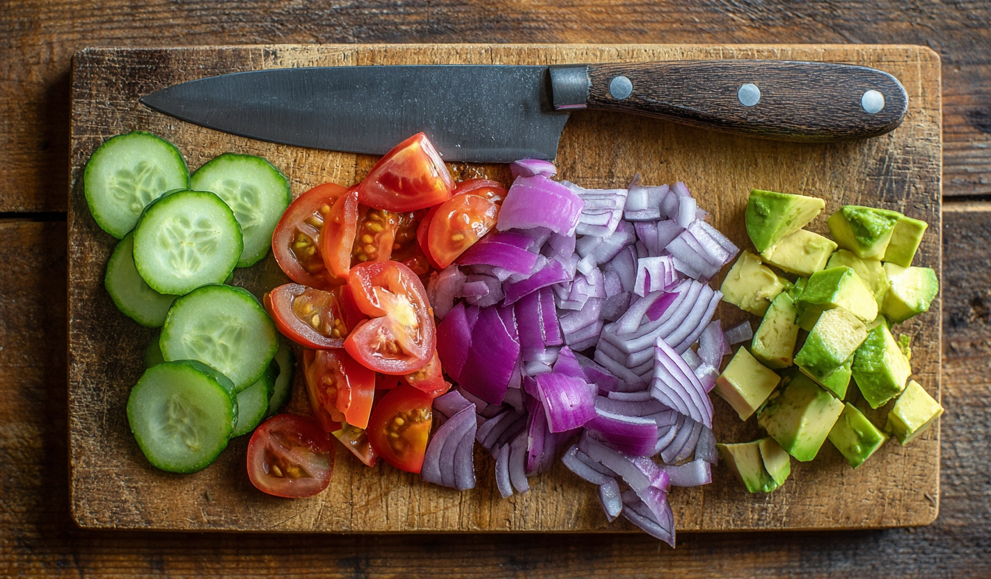 Cucumber Tomato Avocado Salad