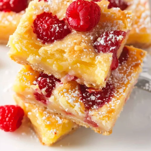 Lemon Raspberry Bars (with Buttery Crust)