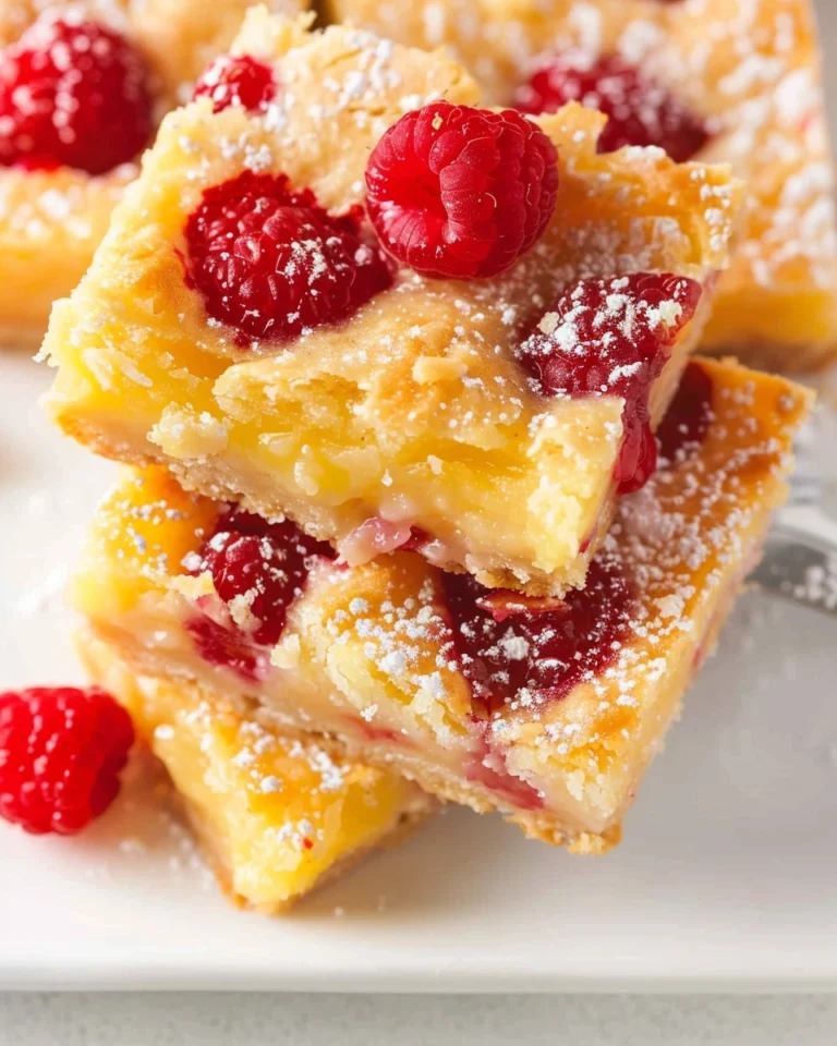 Lemon Raspberry Bars (with Buttery Crust)