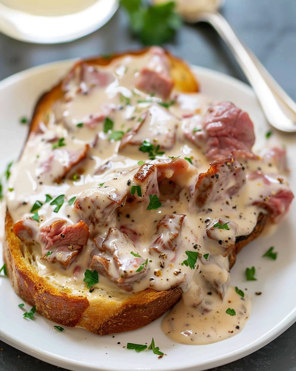 creamed chipped beef on toast