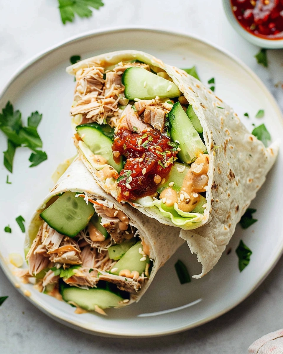 Kimchi Tuna Salad Wrap