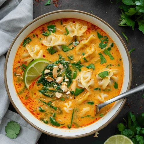 Thai Red Curry Dumpling Soup