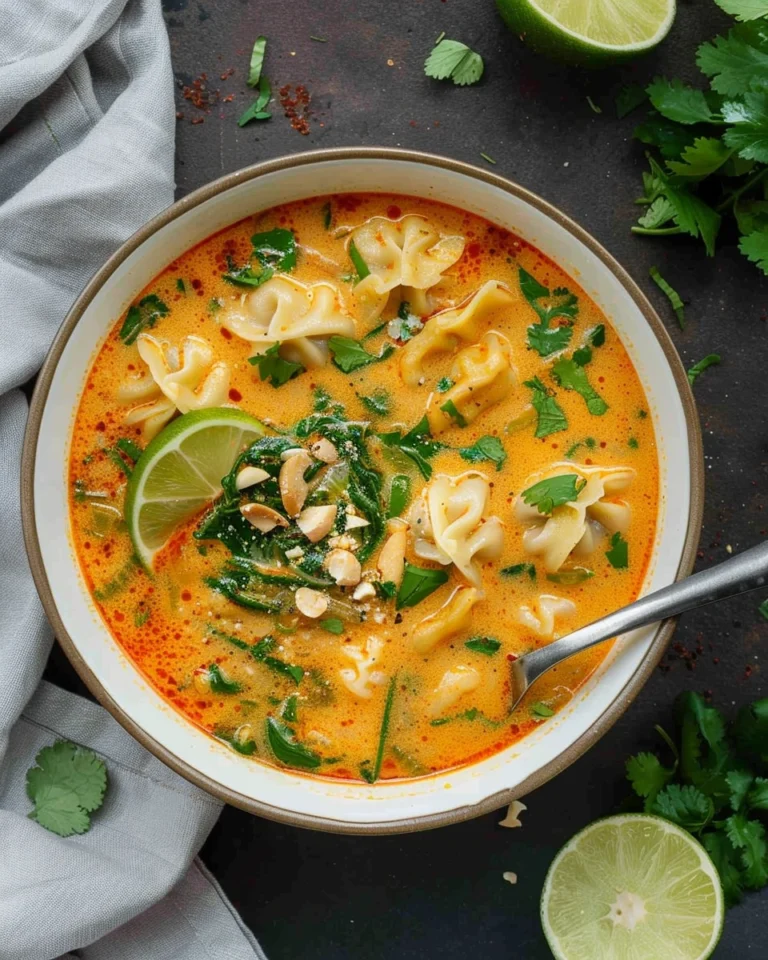 Thai Red Curry Dumpling Soup