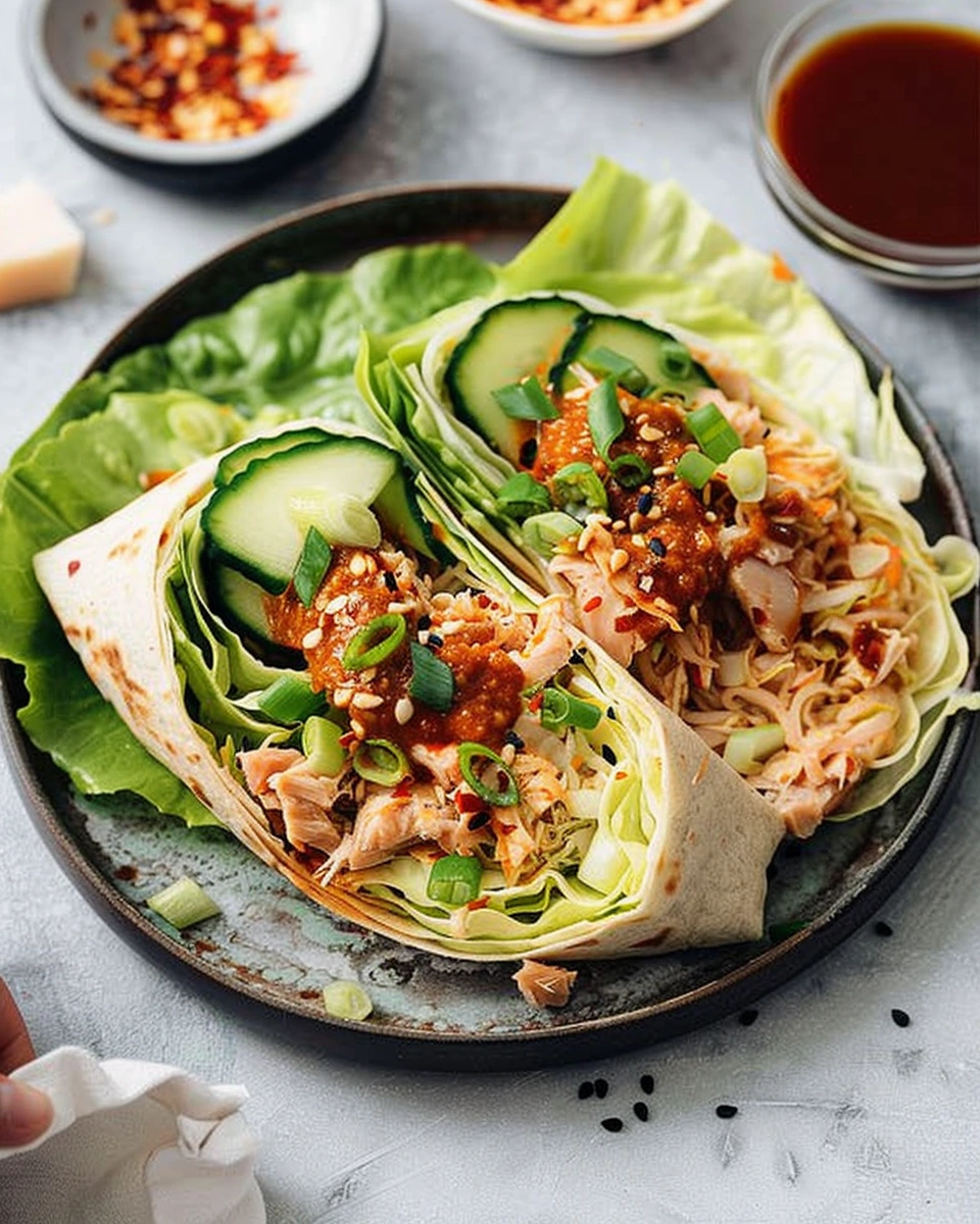 Kimchi Tuna Salad Wrap