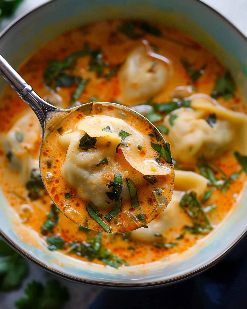 Thai Red Curry Dumpling Soup