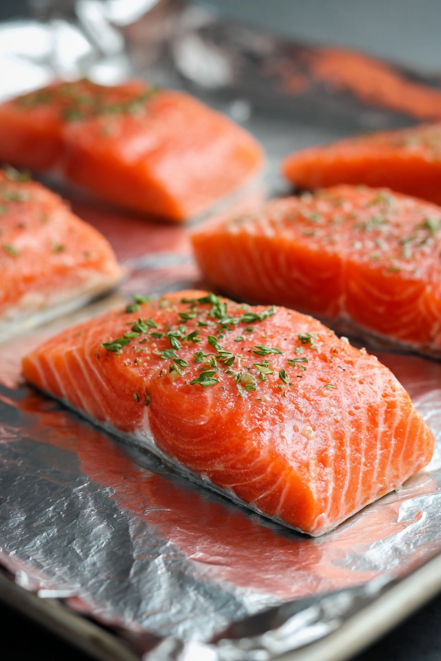 Baked Salmon with Lemon Dill Sauce