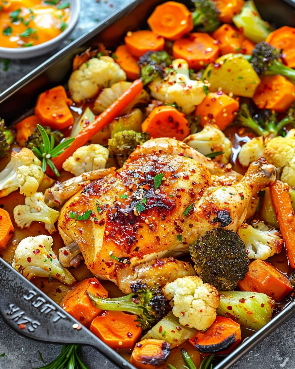 Sweet Chili Roasted Chicken and Vegetables