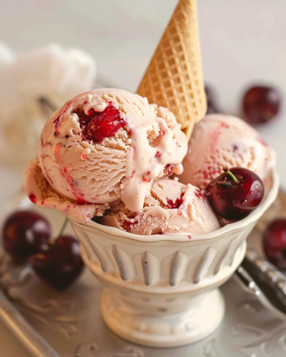 Cherry Amaretto Ice Cream
