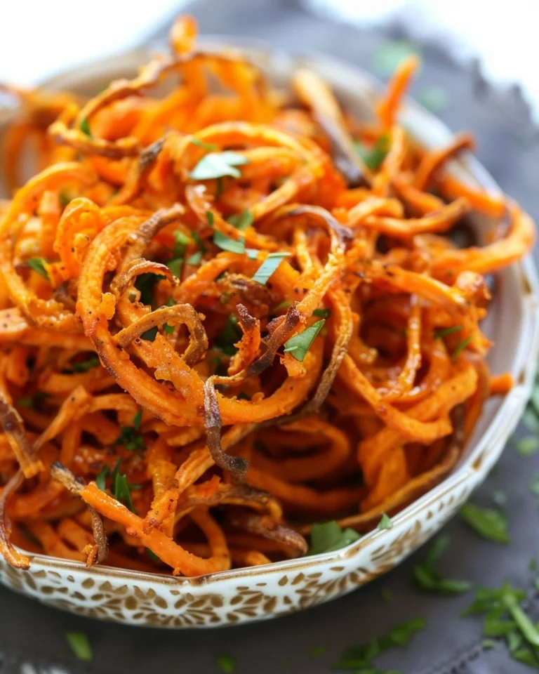 Spicy Spiralized Sweet Potato Fries