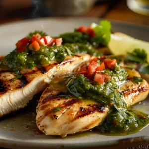 Grilled Salsa Verde Pepper Jack Chicken
