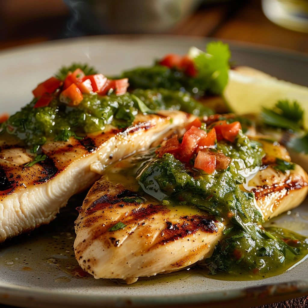 Grilled Salsa Verde Pepper Jack Chicken