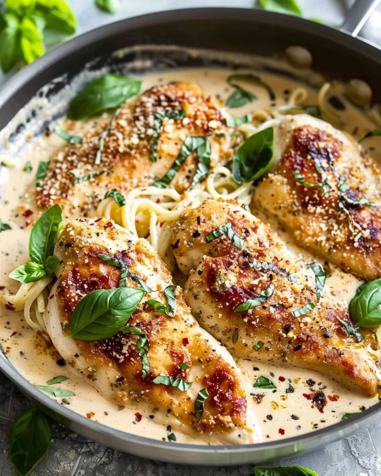 Creamy Parmesan Basil Chicken Recipe
