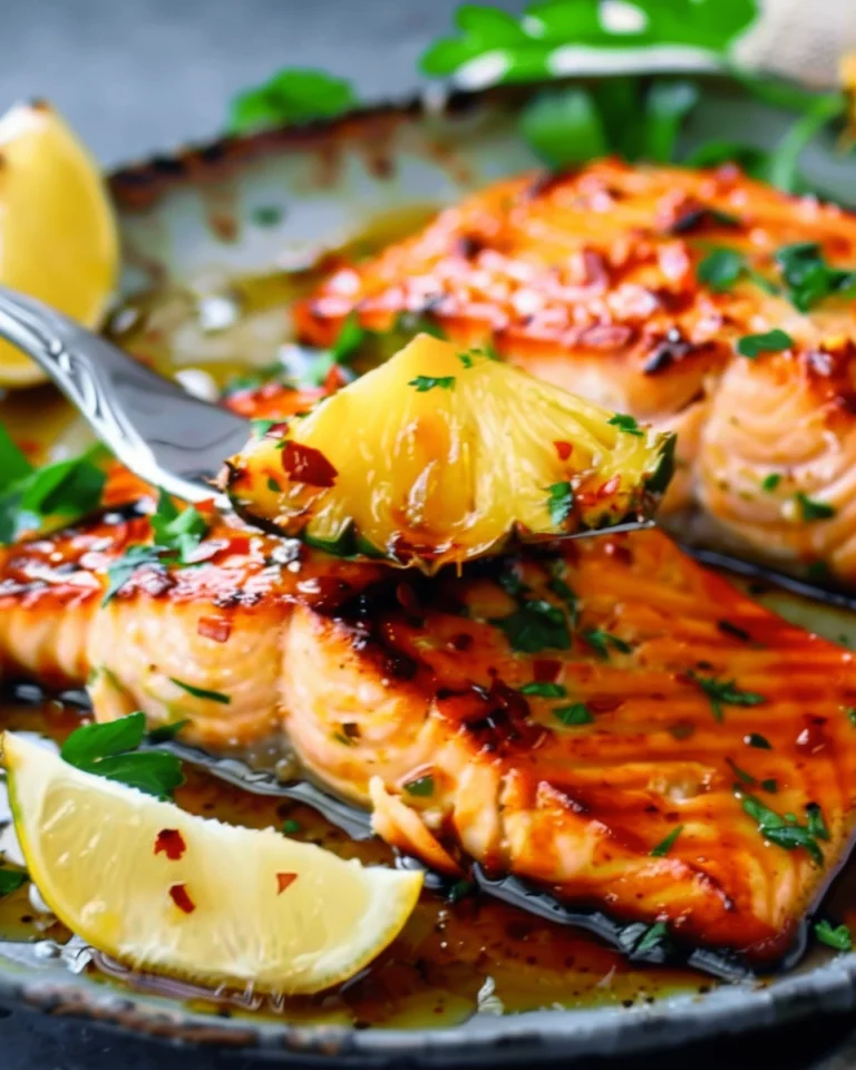 Sweet and Spicy Pineapple Salmon
