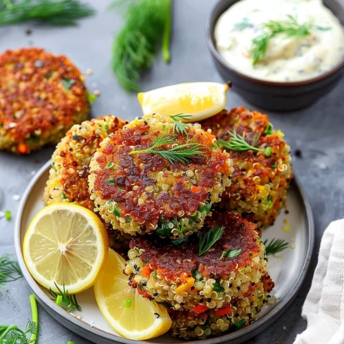 Cajun Quinoa Cakes With Lemon-Dill Remoulade