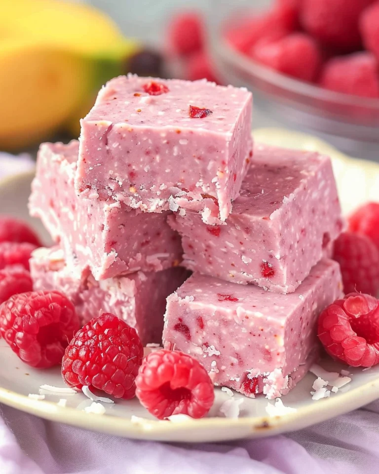 Vegan Raspberry Coconut Fudge