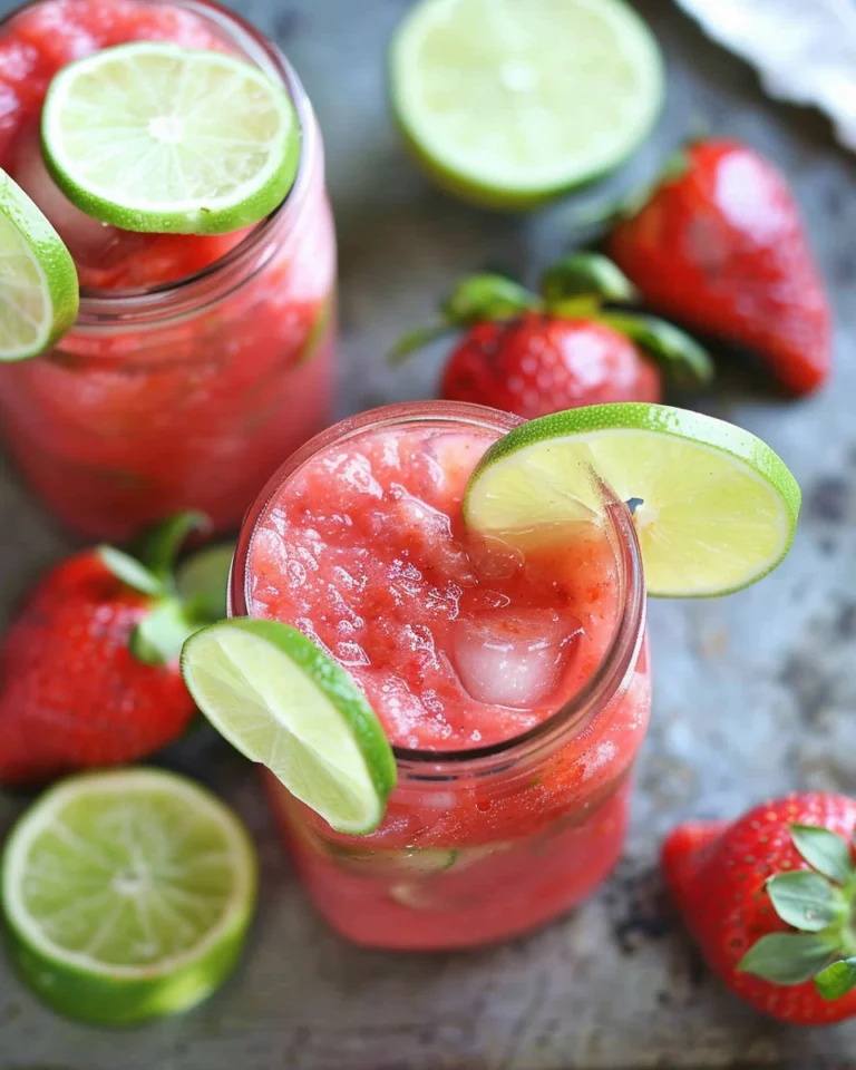 Homemade Strawberry Limeade (Sugar-Free & Dairy-Free)